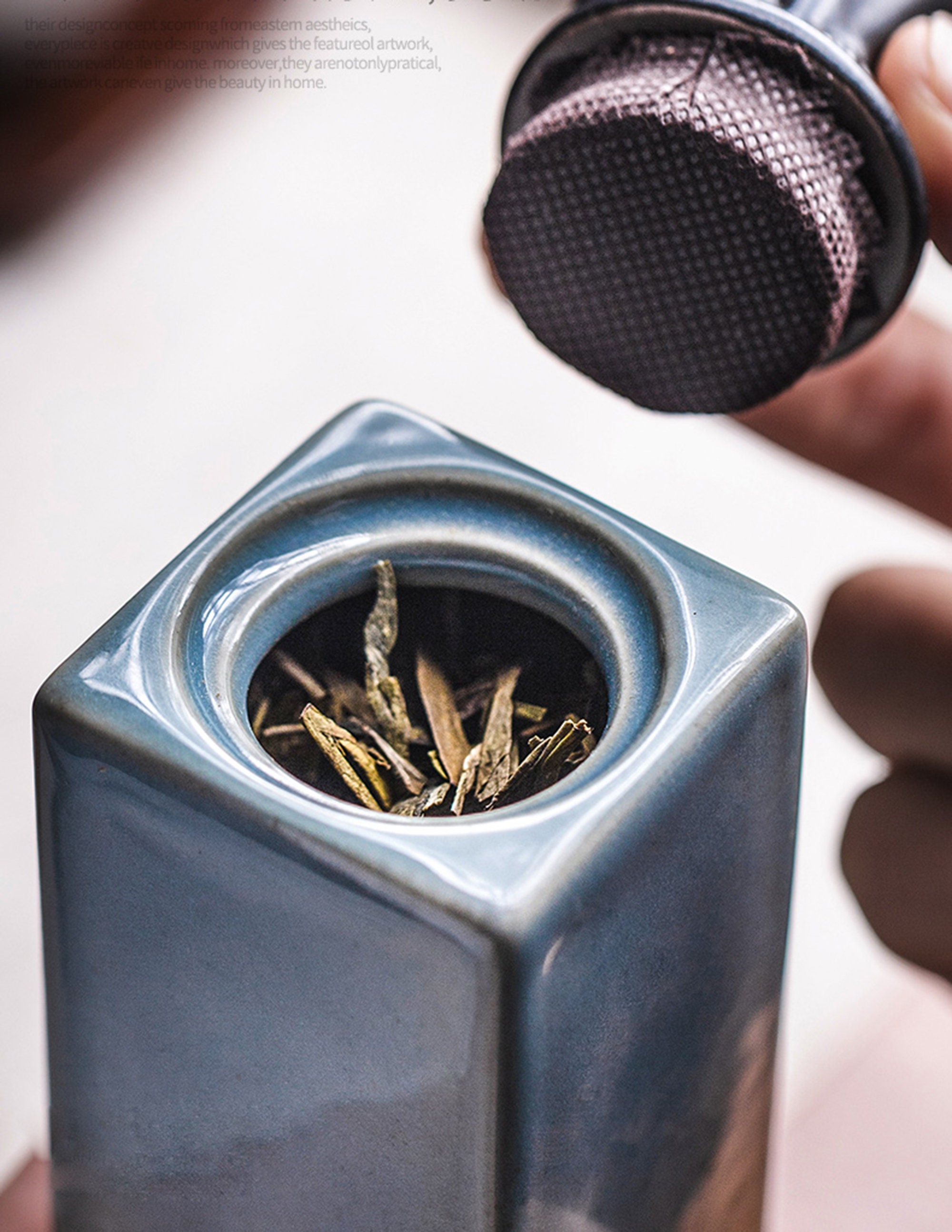 Ceramic Tea Canister in 2 Colour Sealed Porcelain Tea Etsy