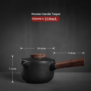 ChinaTeaGift Théière en céramique avec poignée en bois Black Tea Pot image 4