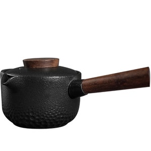 ChinaTeaGift Théière en céramique avec poignée en bois Black Tea Pot image 10