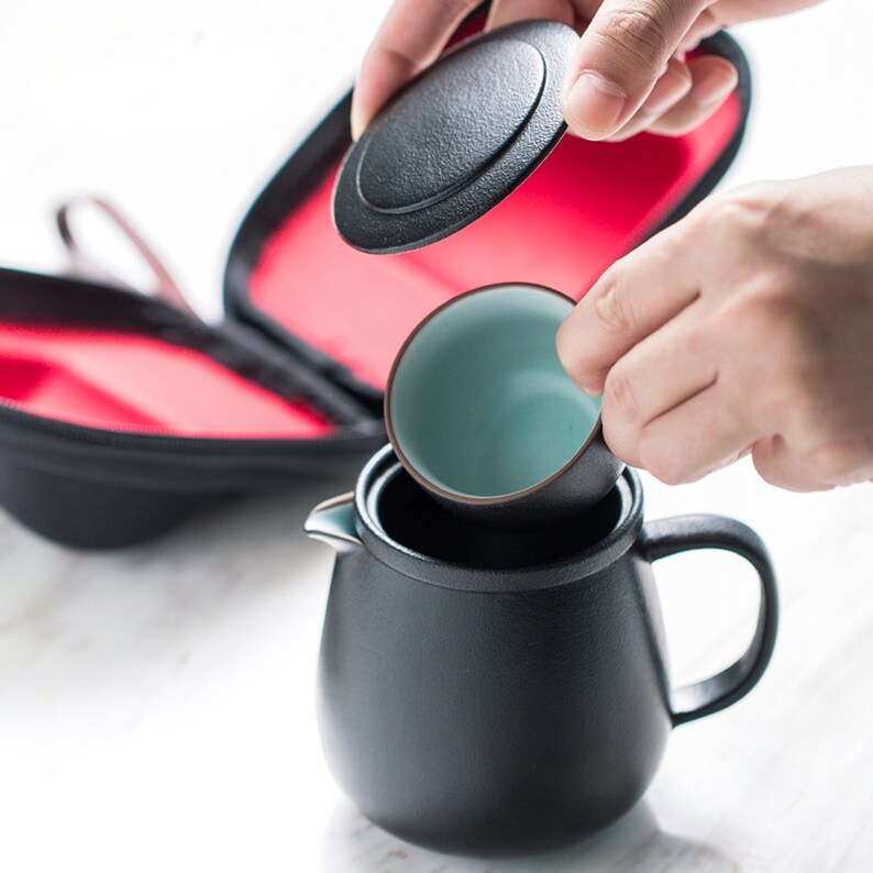 Chinateagifts Travel Tea Set Teapot With Ceramic Infuser and 2 Etsy