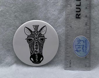 EDS Awareness Button, EDS Zebra Button, Zebra Badge, Zebra Button, Zebra Pin, Gift for EDS Awareness, Ehler’s Danlos Syndrome,