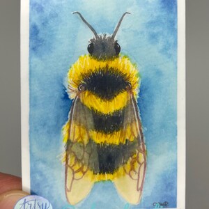 Bee Sticker, Watercolor Bee Sticker, Durable Laptop Sticker, Gift for Bee Lover, Cute Bee Sticker, Vinyl Sticker