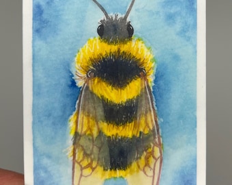 Biene Aufkleber, Aquarell Biene Aufkleber, langlebiger Laptop Aufkleber, Geschenk für Bienenliebhaber, süße Biene, Vinyl Aufkleber