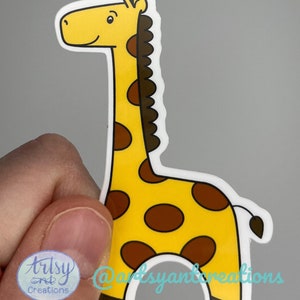 Giraffe Sticker, Cute Giraffe Sticker, Durable Laptop Sticker, Gift for Giraffe Lover, Vinyl Sticker