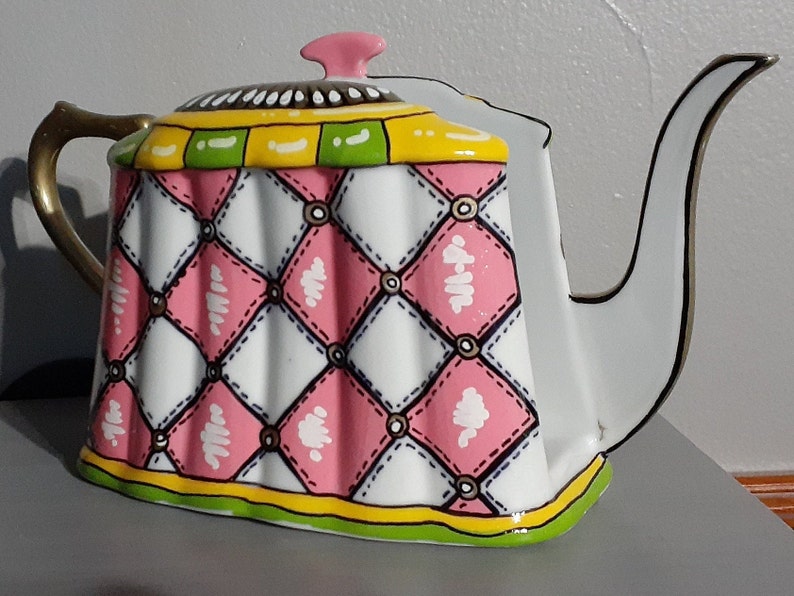 Ceramic Napkin Holder Hand Painted Personalized Teapot Shaped Etsy
