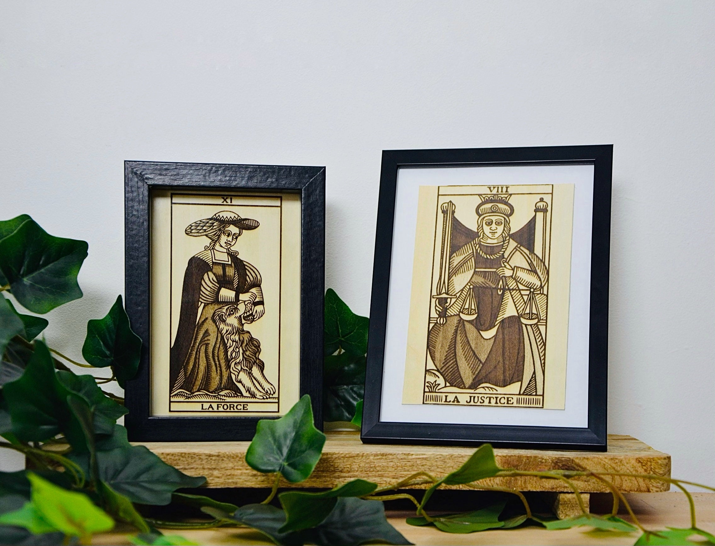 Cartes Tarots Pyrogravure Personnalisables, Cadre, Card Tarot, Personalized