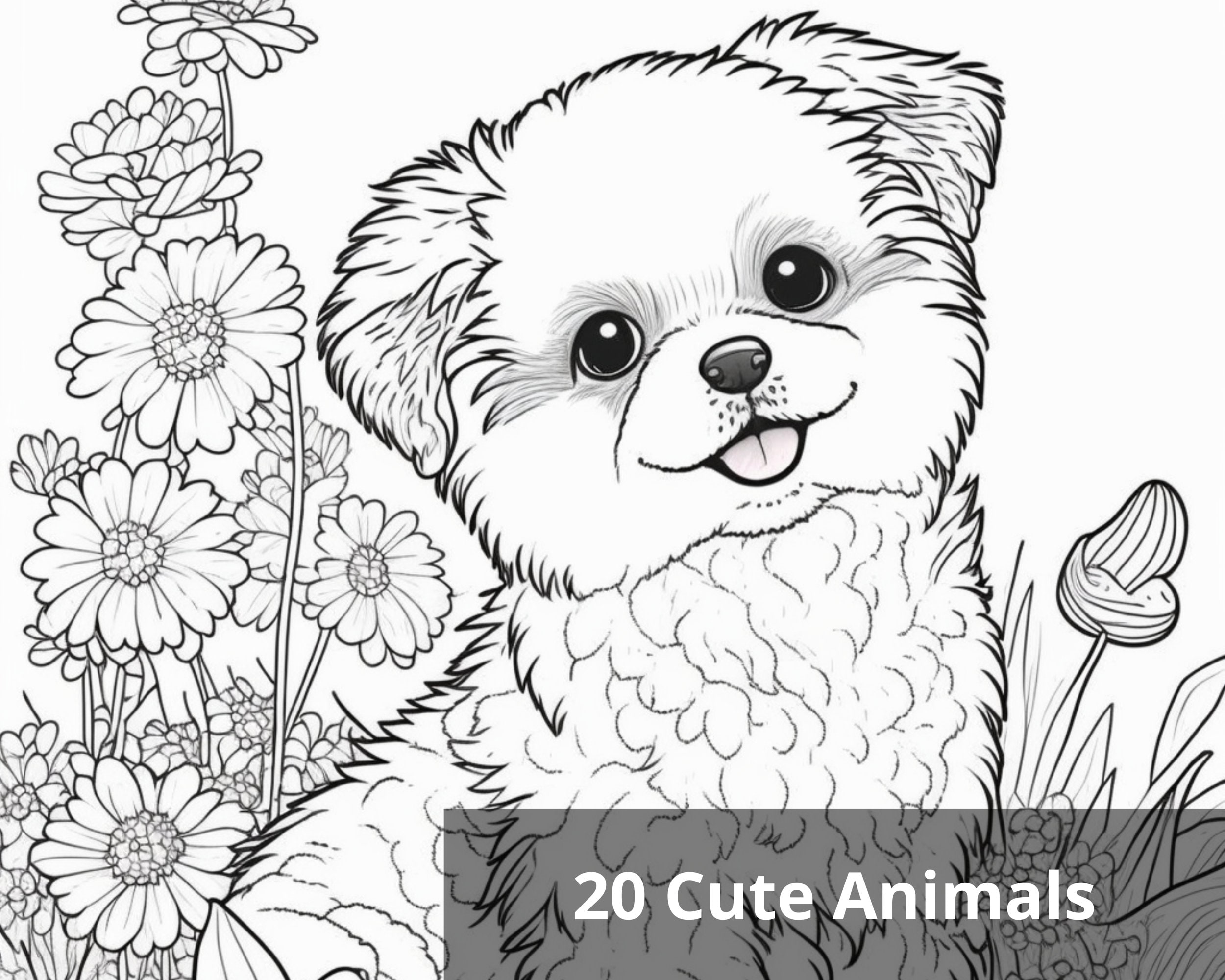 20 Cute Animals Printable Coloring Pages, Beautiful Animals Coloring