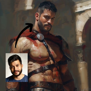 Gladiator Face Swap, verander jezelf in een Romeinse Gladiator, Face Swap Service, Face Swap Foto, Romeinse Gladiator Foto, Gladiator Foto