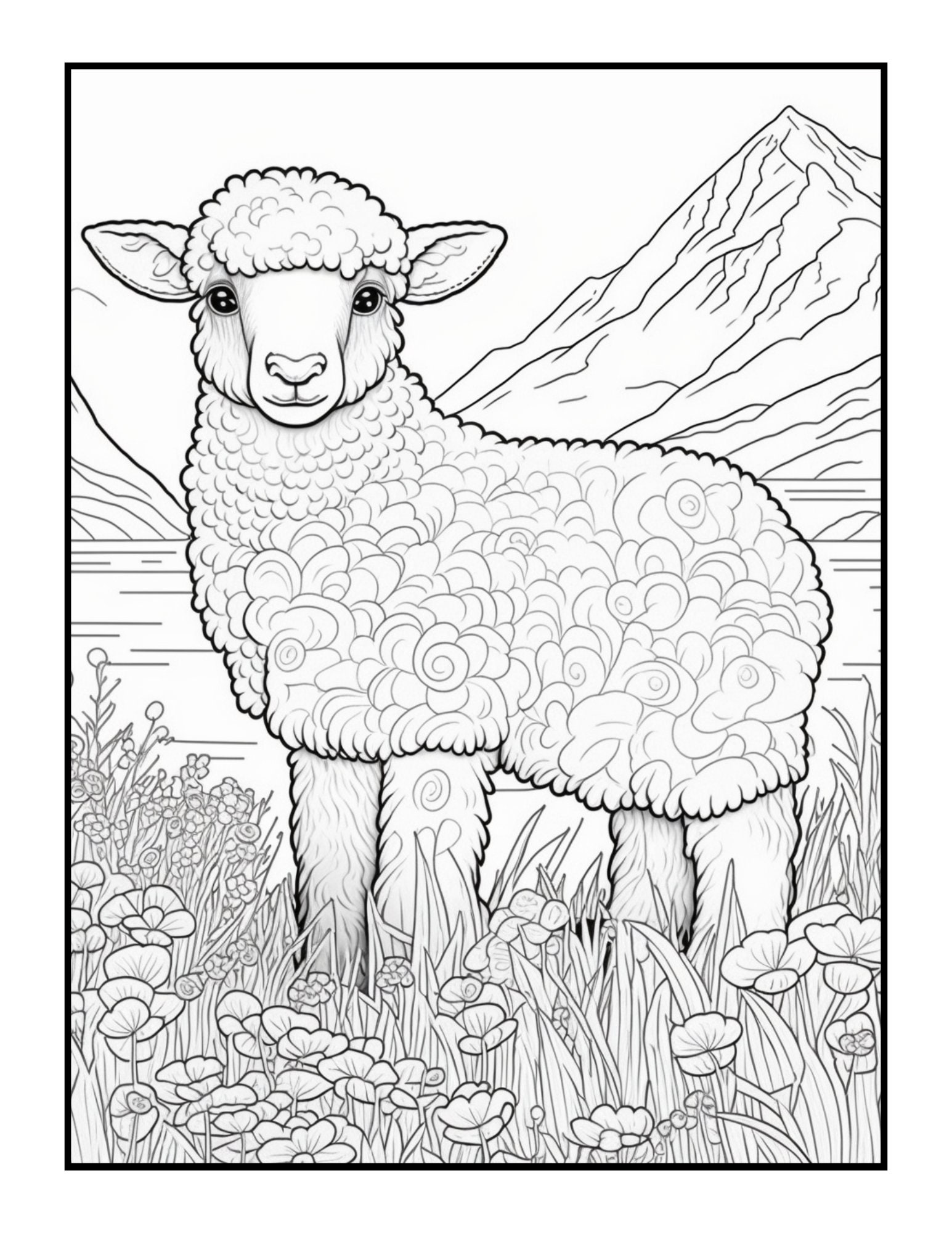 20 Cute Animals Printable Coloring Pages, Beautiful Animals Coloring ...