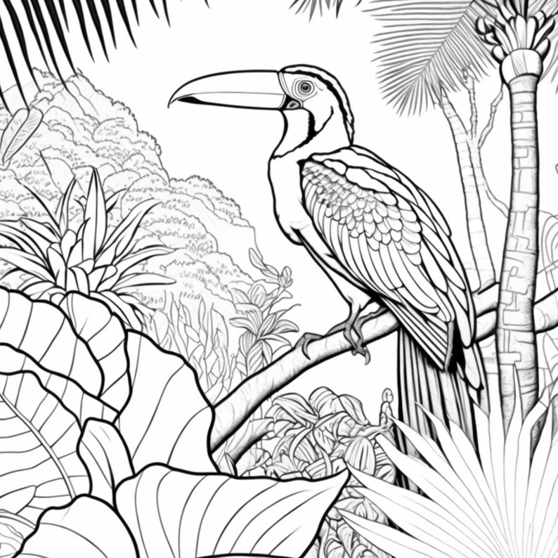 10 Beautiful Birds Printable Coloring Pages, Coloring Sheets for Adults