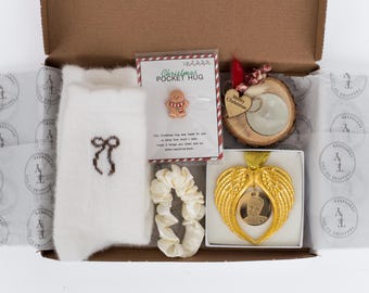 Christmas gift set - gold photo engraved hanging decoration