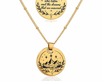 Gold To the Stars Who Listen Necklace | Velaris Inspired Pendant | ACOTAR Inspired