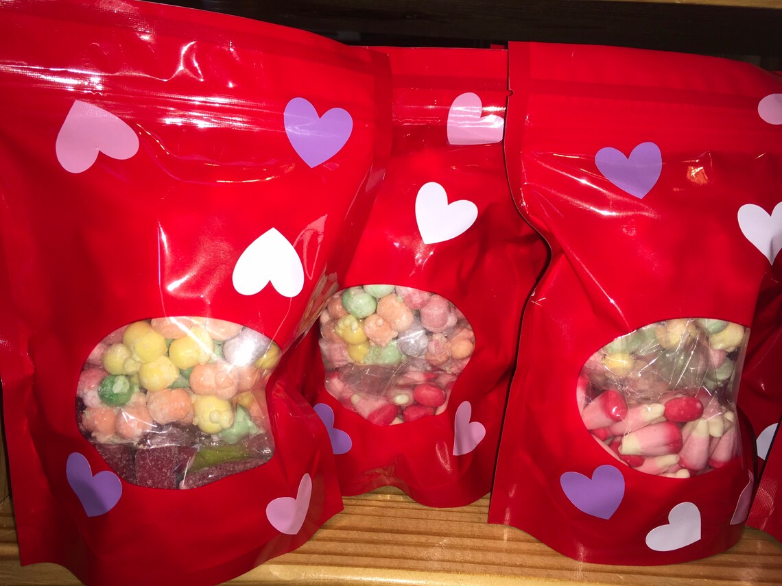 Freeze Dried Valentines Candy Gift Bag Etsy