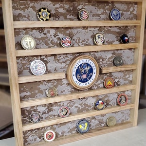 Camo Challenge Coin Display: Veteran Made Military Coin Holder