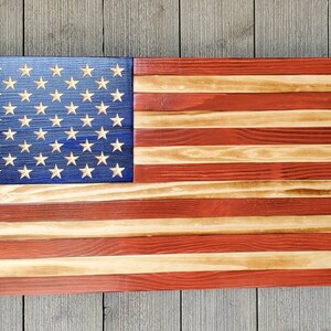 Rustic Wooden American Flag, Veteran Made, Small, Medium, Large ...