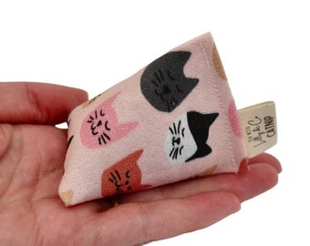 Pyramid Cat Toy (Upity Cats Print) - available in catnip or valerian | Handmade Cat Toys | Cat Products