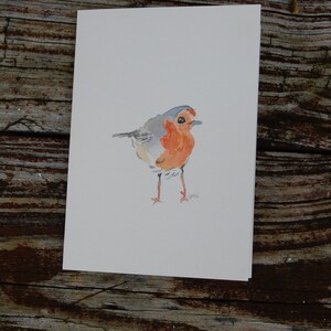 Una tarjeta de acuarela hecha a mano, pintura de pájaros, ORIGINAL, incluye sobre