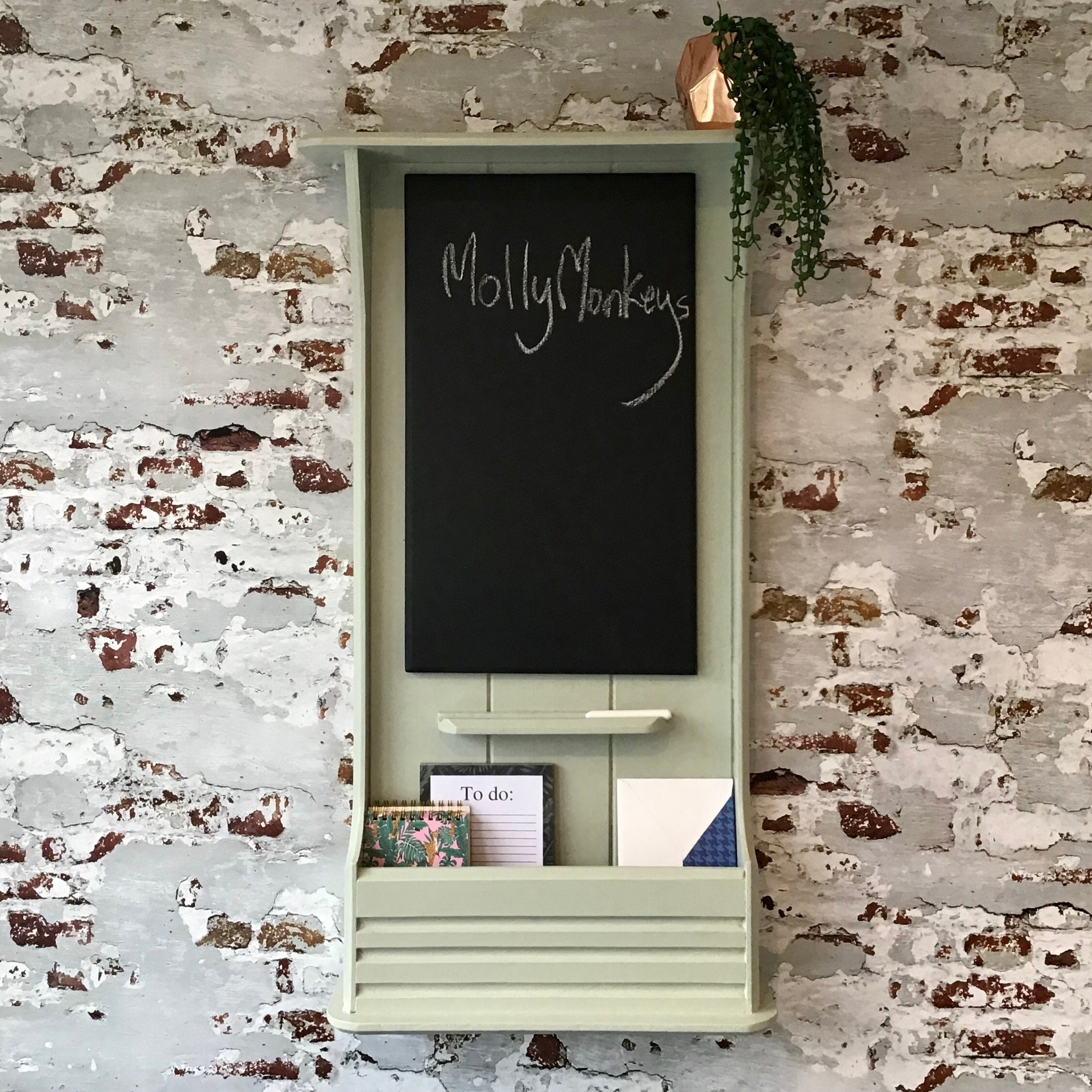 Chalkboard Kitchen notice board Shelf Wall decor Etsy