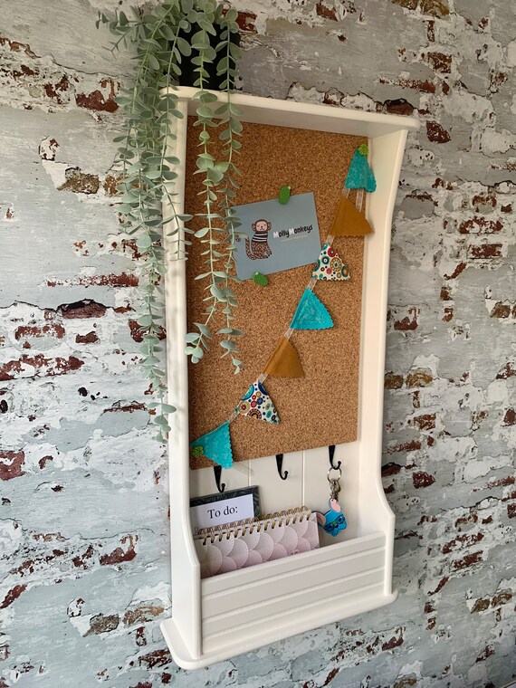 Cork Pinboard Kitchen Notice Board Shelf Wall Decor Etsy