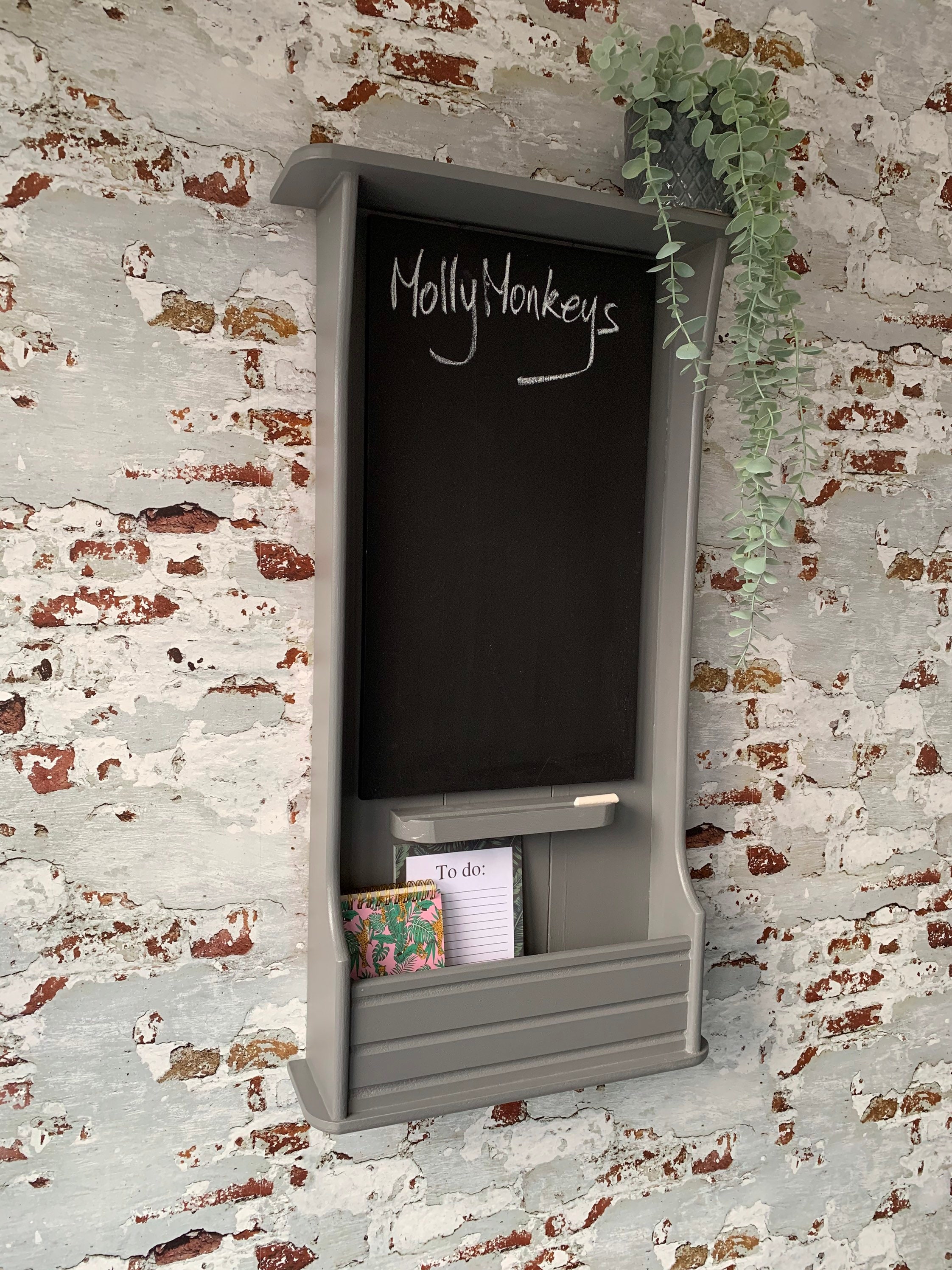 Chalkboard Kitchen notice board Shelf Wall decor Etsy