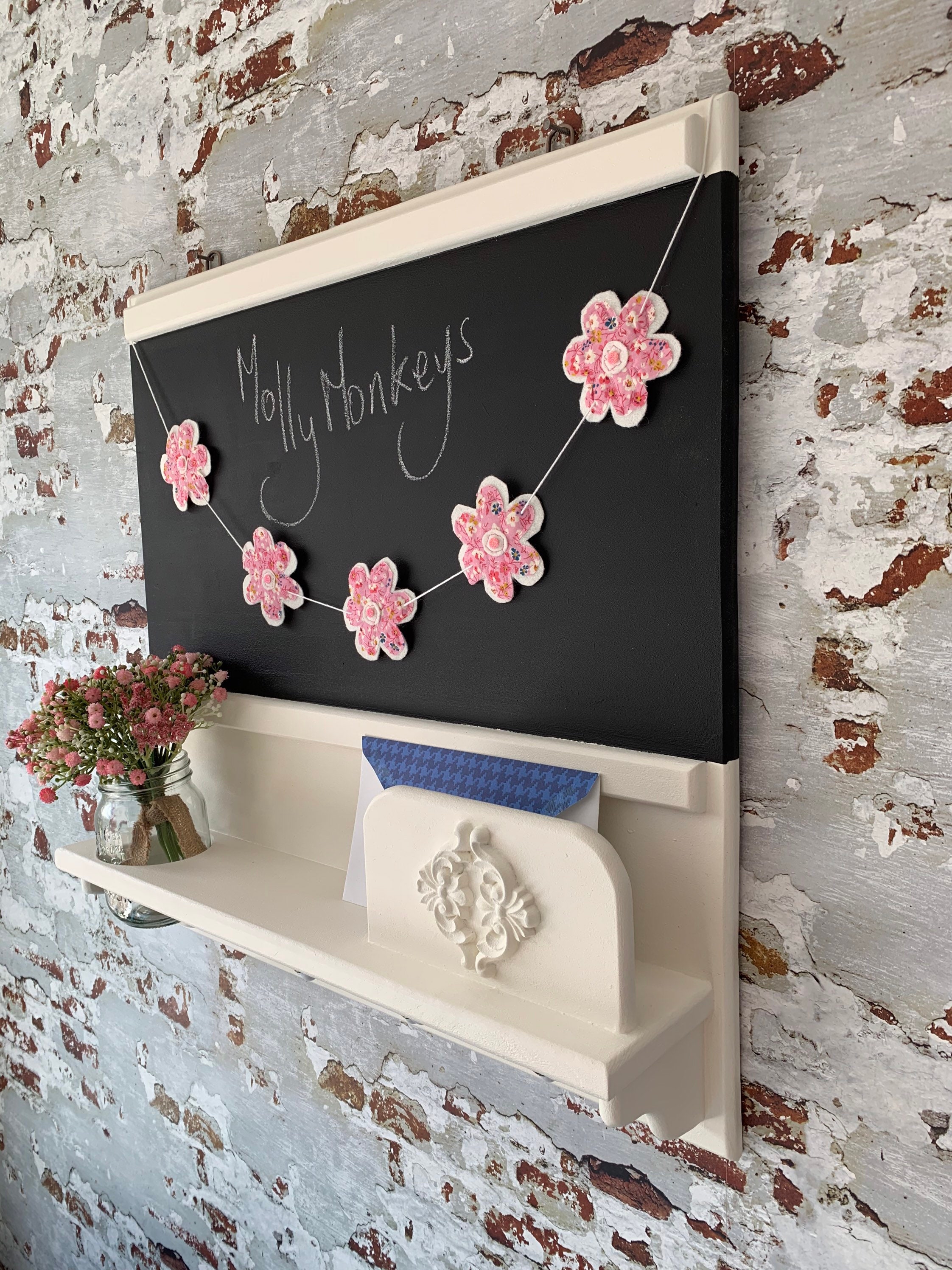 Chalkboard Kitchen notice board Shelf Wall decor Etsy