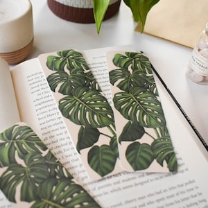 Monstera Bookmark | Plant Bookmark| High Quality Thick Cardstock Bookmark | Bookmark for Book Lovers