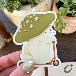 MAGNET | Mushroom Green Magnet | Mushroom Soft Magnet Deco | Mushroom Home Deco Magnets | Toadstool Fungi Mushroom Art| Funny Magnet