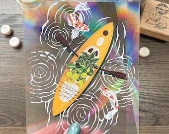 Rainbow Maker Window Sun Catcher Sticker|Koi Pond Kayak Sun Catcher Sticker|Reusable and Removable Sun Catcher Sticker| Sun Catcher Sticker