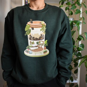 Boba Shop Sweatshirt: Unisex Crewneck with Unique Design