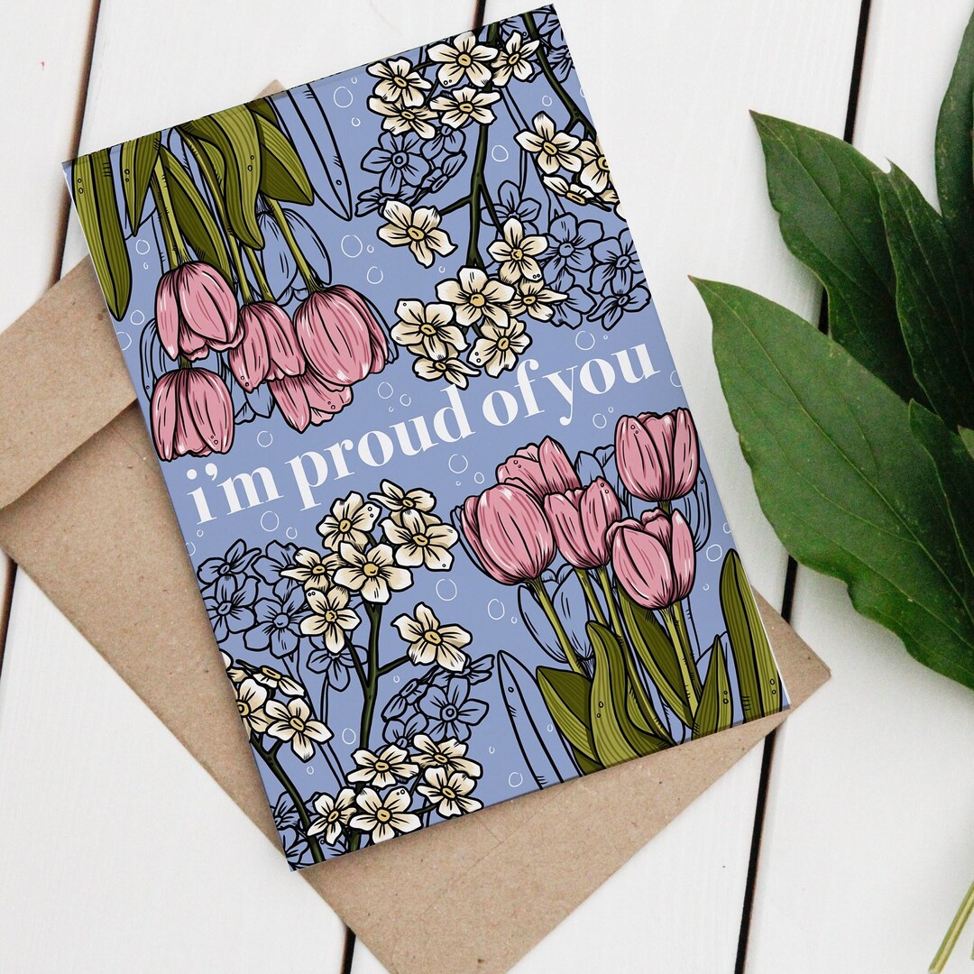 I'm Proud of You Greeting Card | Blank Note Card| Congrats Note Card ...