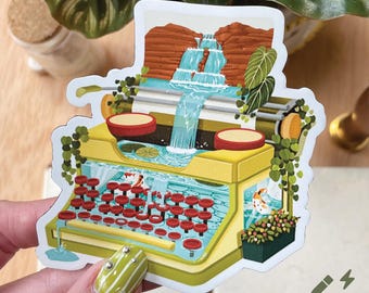 Typewriter Magnet: Retro Fridge, Car, & Bulletin Board Decor
