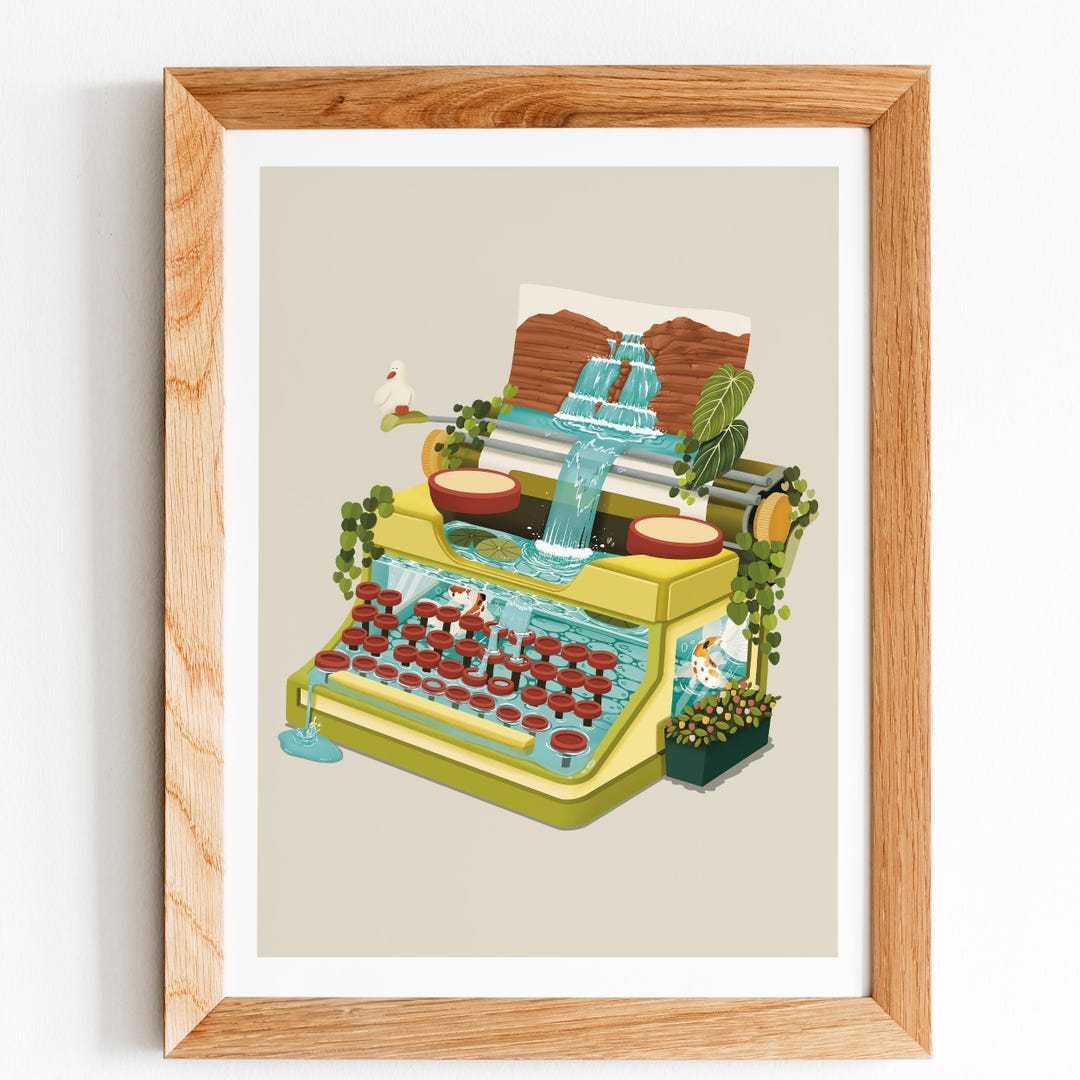 Typewriter Art Print: Imagination Collection, Home Gallery Decor - Etsy