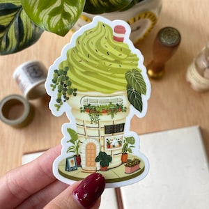 Ice Cream Shop Sticker| Ice Cream Stickers| Vinyl Sticker for Water Bottle, Laptop| Weatherproof, Dishwasher Safe |Imagination Collection