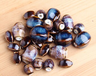 3 count 16mm high quality blue green brown porcelain ceramic beads square shaped beads glazed ceramic destash lot clay