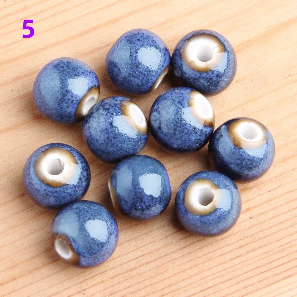 14mm ceramic beads Glazed ceramic beads 3mm hole ceramic Etsy