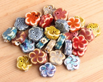 18 pcs/per strand,Ceramic beads,Glazed ceramic beads,Pottery beads,Porcelain beads,Multi-colors ceramic beads, 16mm/hole 2.5mm Mix beads,