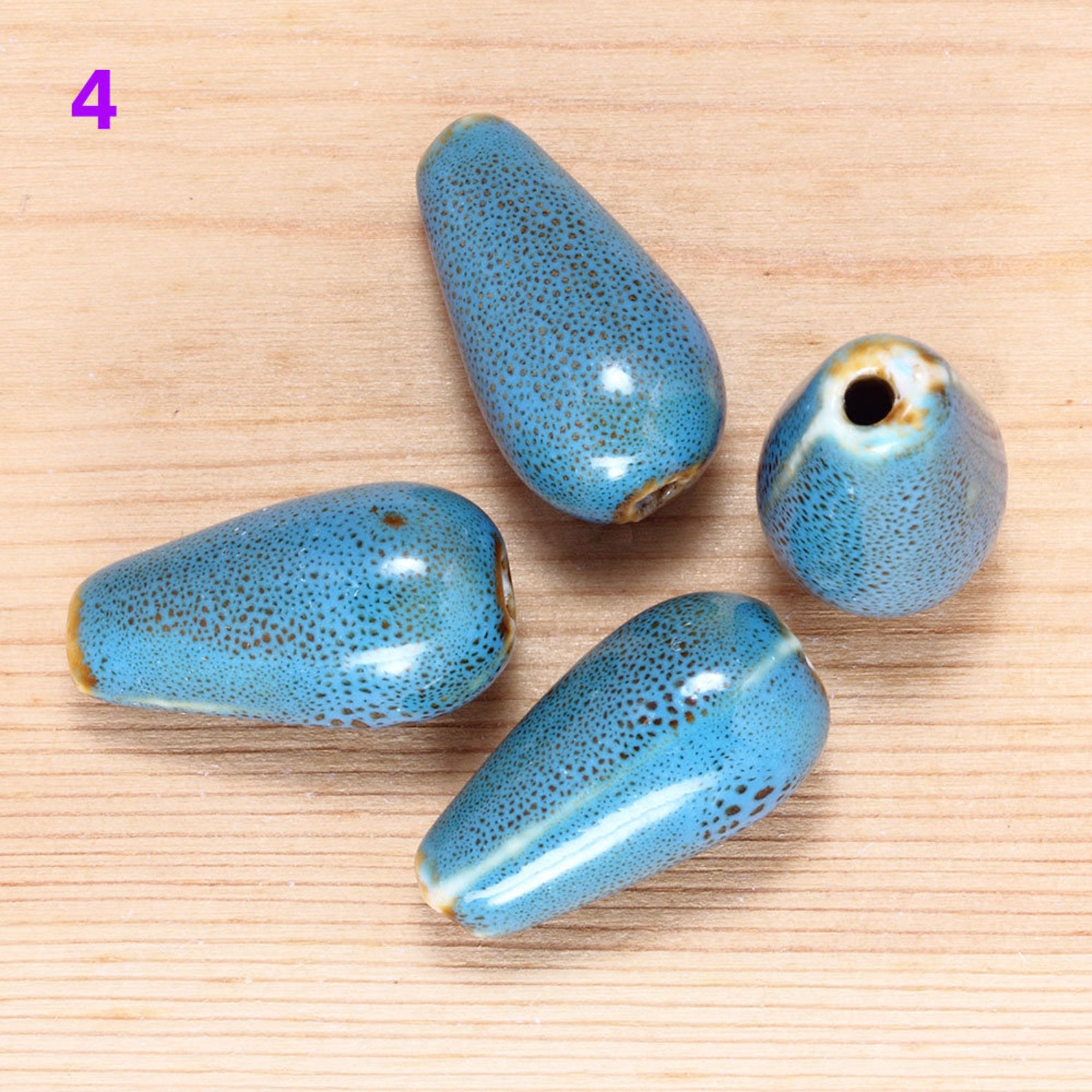 Ceramic beads Glazed ceramic beads Water drop ceramic beads Etsy