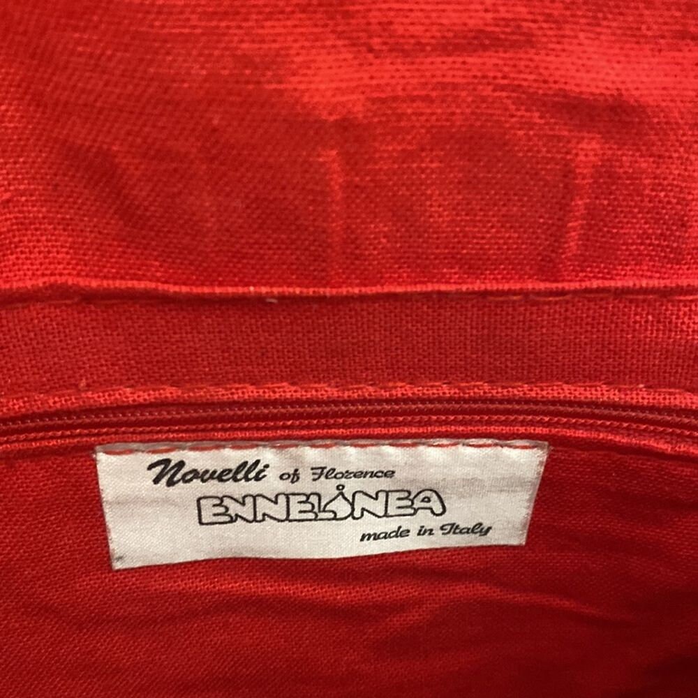 Novelli of Florence Ennelinea ヴィンテージ レッド ストロー 