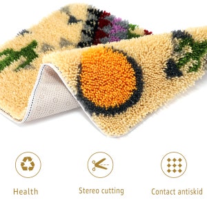 Latch Hook Kits DIY Rectangle Rug Christmas Tree Desert Cactus Pyramid Pattern Crochet Yarn Kit for Kids Adults Embroidery image 4