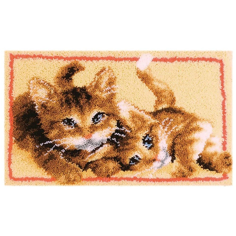 Latch Hook Rug Kits Embroidery DIY Cats Pattern Crochet Etsy UK
