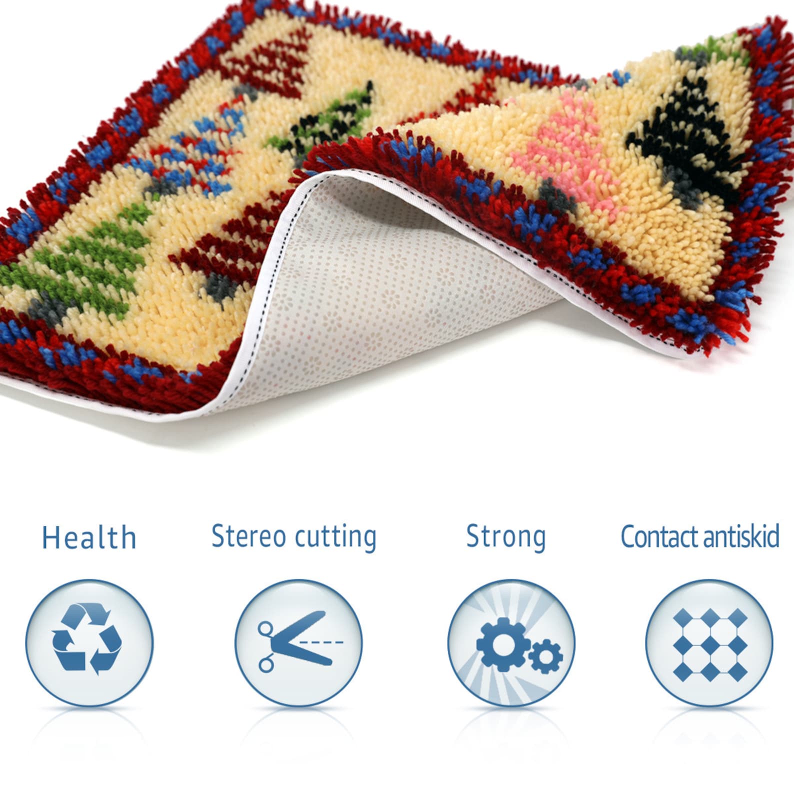 Latch Hook Kits DIY Rug Christmas Trees Nonslip Crochet Yarn for Kids