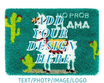 Custom Latch Hook Rug Kit  DIY Crochet Crafts for Beginner Kids and Adults Handmade Craft Personalized Gifts