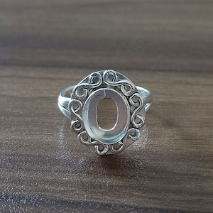 Neues Design Oval Offener Rohling Ring, 925 Sterling Silber Spannzange Oval Ring, Einstellung für die Herstellung von Ring 6x4 bis 30x35 MM, DIY Schmuck Zubehör