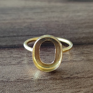 Gold Plated Plain Bezel Cup Open Blank Ring, 925 Sterling Silver Collet Oval Ring, Setting For Making Ring 6x4 MM To 20x25 MM, DIY Jewelry