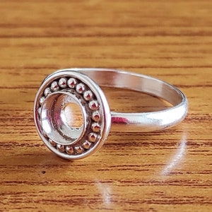925 925 Sterling Silver Bezel Cup Ring Blank: DIY Jewelry Supplies (3-50mm)