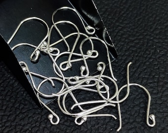 Ganci per orecchini in argento sterling 925: 18 mm, accessori per la creazione di gioielli fai da te