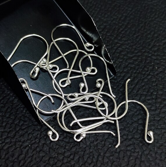 925 Sterling Silver Ear Wire Hooks: 18mm DIY Jewelry Supplies