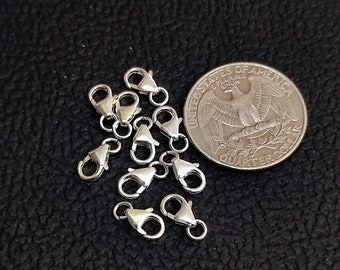 8mm 925 Sterling Silver Lobster Clasp with Jump Ring: DIY Jewelry Making