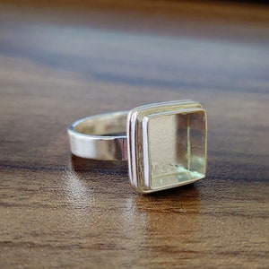 925 Sterling Silver Square Collet Ring Setting: DIY Jewelry Supplies (3x3 to 40x40 MM)