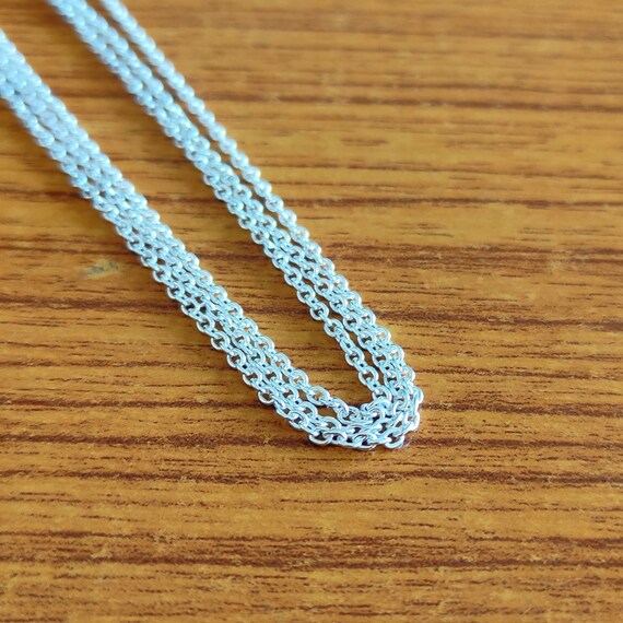 35 inch silver chain necklace deals